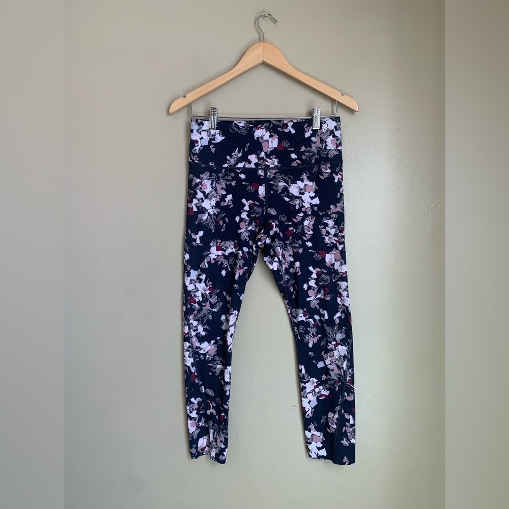 Athleta floral leggings athletic gym cropped